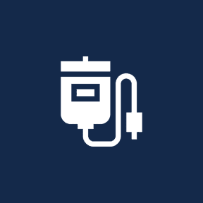 Infusion bag icon on dark background.